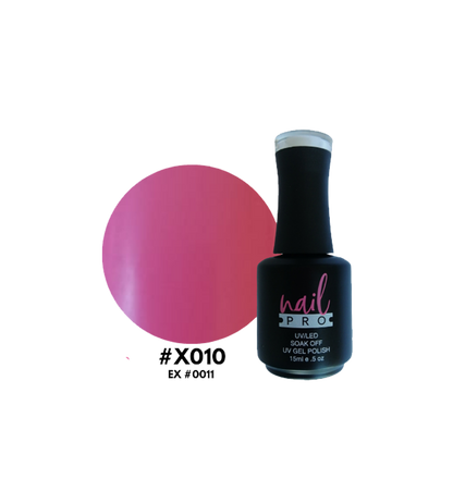 Esmalte Nail Pro X001-X083 en frasco de 15 ml con color brillante y acabado liso, ideal para uñas elegantes y duraderas
