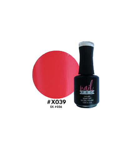 Esmalte Nail Pro X001-X083 en botella, mostrando el color y la textura del esmalte para uñas de la marca Nail Pro.