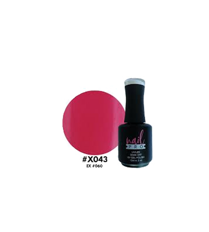 Esmalte Nail Pro X001-X083 de color en frasco, con etiqueta visible, para uñas y manicura.