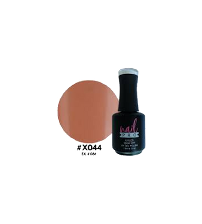 Esmalte Nail Pro X001-X083 en botella con color rosa brillante, vista frontal, para uñas.