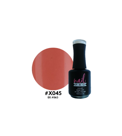 Esmalte Nail Pro X001-X083 en botella con color vibrante, brillo y textura suave para uñas, marca Nail Pro.