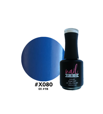 Esmalte Nail Pro X001-X083 de color rosa brillante en frasco con etiqueta, acabado liso y brillante.