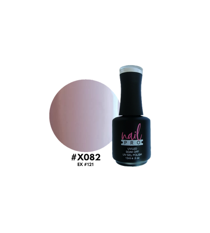 Esmalte Nail Pro X001-X083 en botella con color brillante y acabado liso, muestra la textura y el diseño del envase.