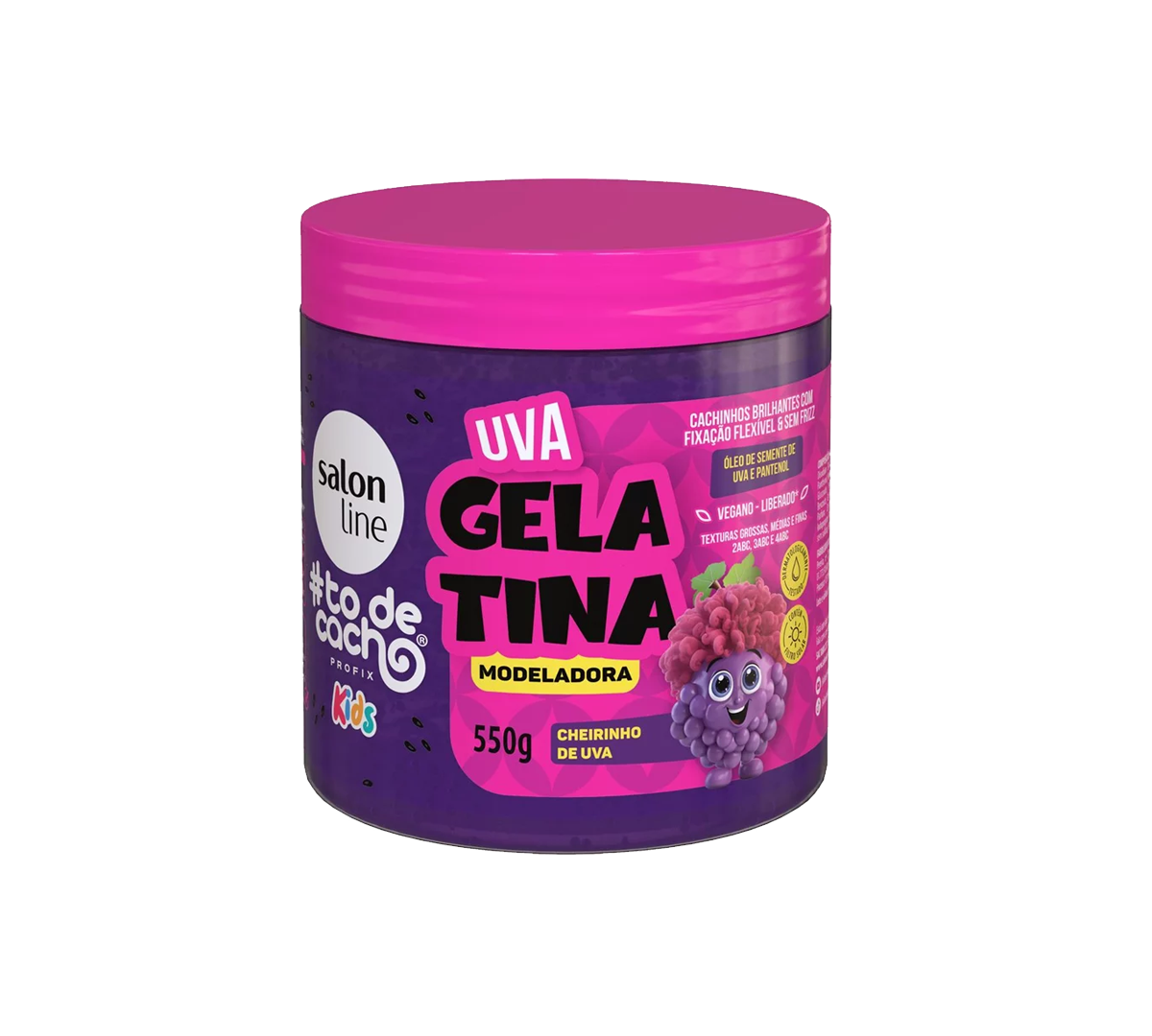 Gelatina Modeladora Uva Salon Line 550ml