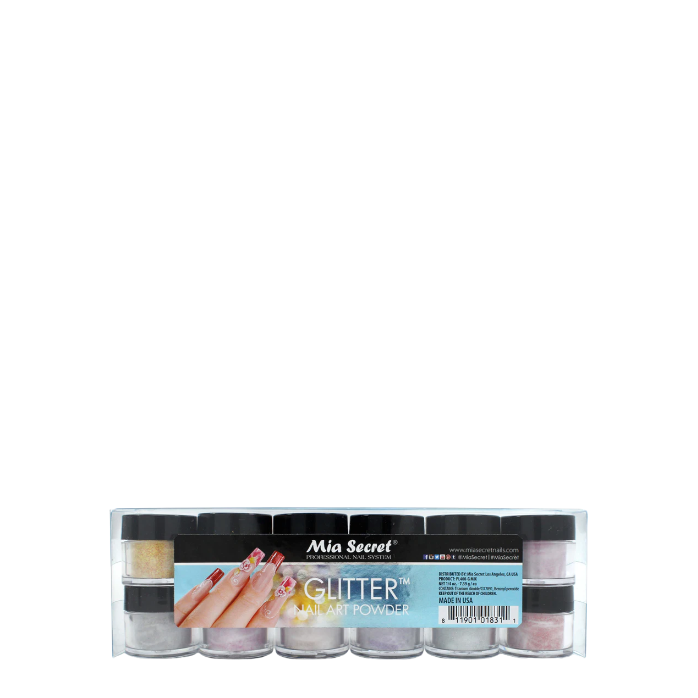 Kit Nail Art Glitter Powder Mia Secret
