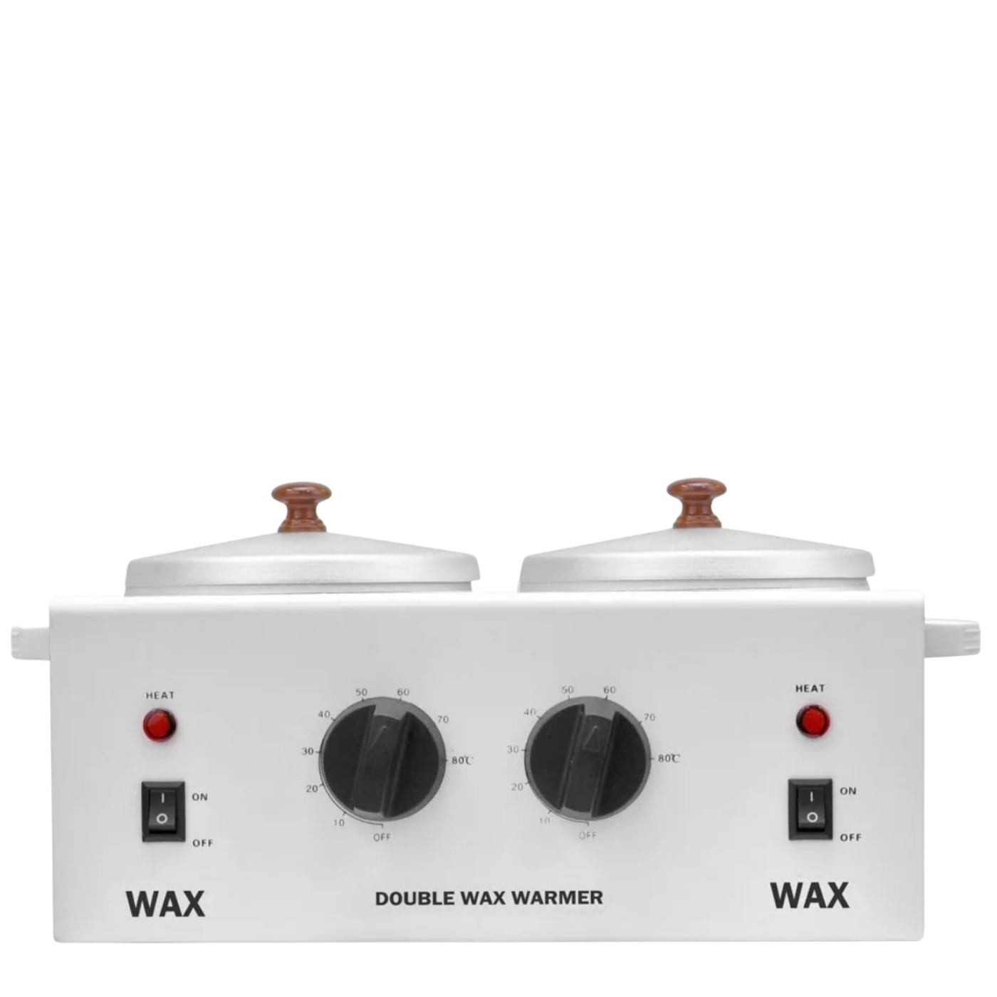 Caja de Olla de Depilación Doble profesional Wax Warmer de 1kg, calentador metálico con dos perillas de control e interruptores independientes para cera y parafina