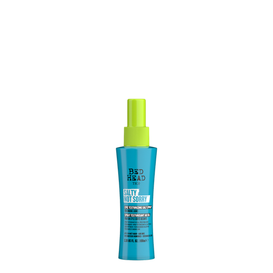 Spray para peinar Bed Head Salty Not Sorry de Tigi, envase de 100ml, con textura salina para un peinado con volumen y estilo playero.