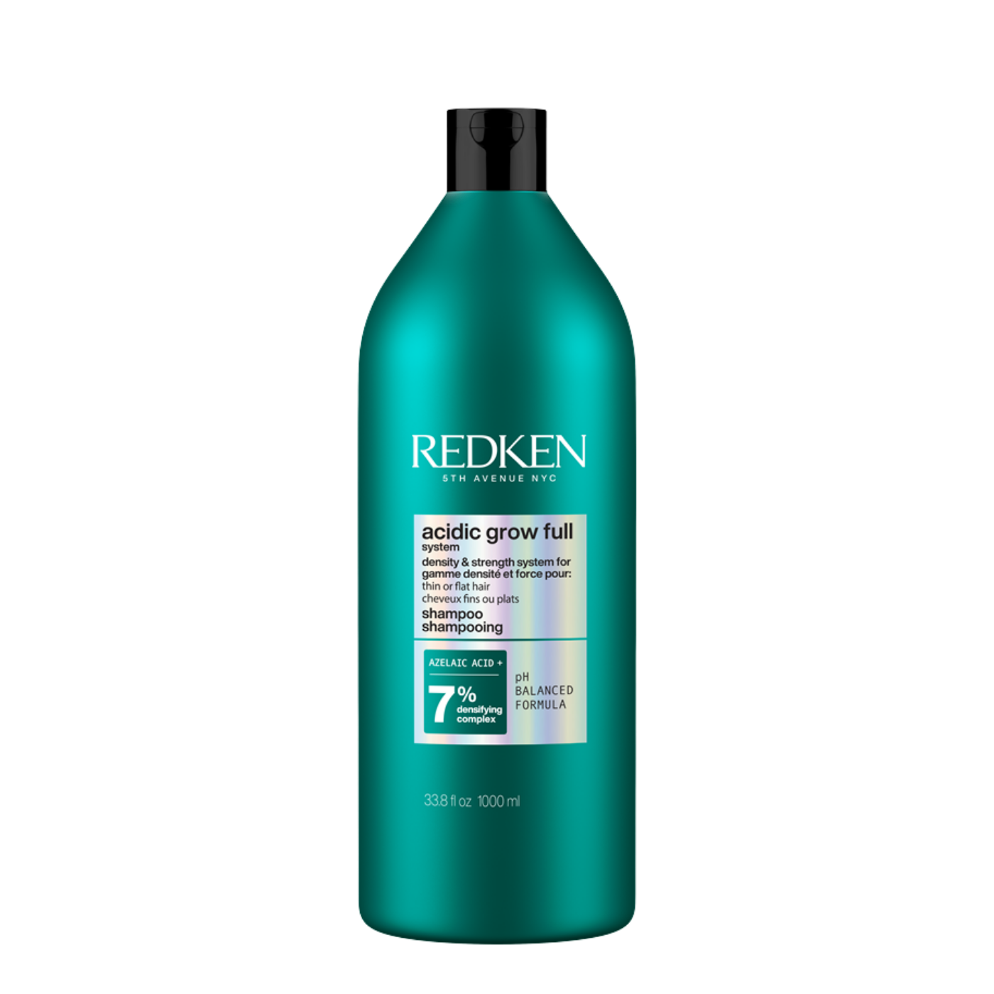 Botella grande formato profesional de 1 Litro de Shampoo Redken Acidic Bonding Concentrate, tratamiento de limpieza con pH ácido para cabello dañado y procesado.
