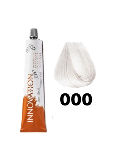 Tinte Innovation BBcos en botella con color y crema para cabello, tono natural, marca BBCOS, acabado brillante y saludable