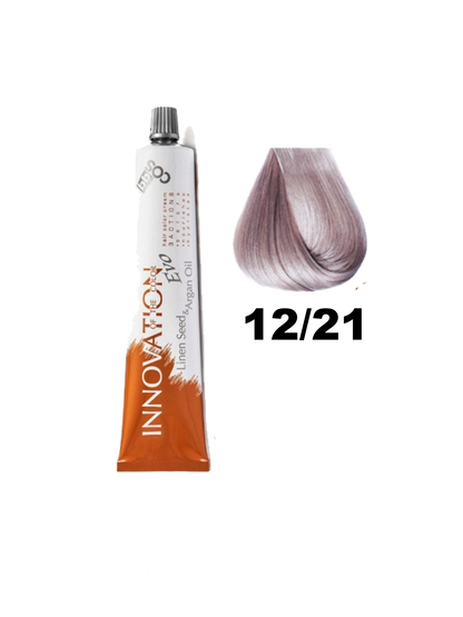 Tintura BBCOS Innovation BBcos en caja con tonos variados para cabello, mostrando el envase y la coloración en la imagen.