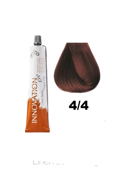 Tinte BBCOS Innovation BBcos en botella con tubo aplicador, color rubio claro, para cabello.