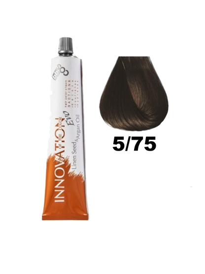 Tinte Innovation BBcos de BBCOS en tubo con tono natural, mostrando la textura y color del producto para cabello.