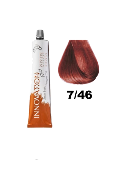 Tintura Innovation BBcos, color de cabello en botella, con tonos vibrantes y fórmula innovadora, de la marca BBCOS.