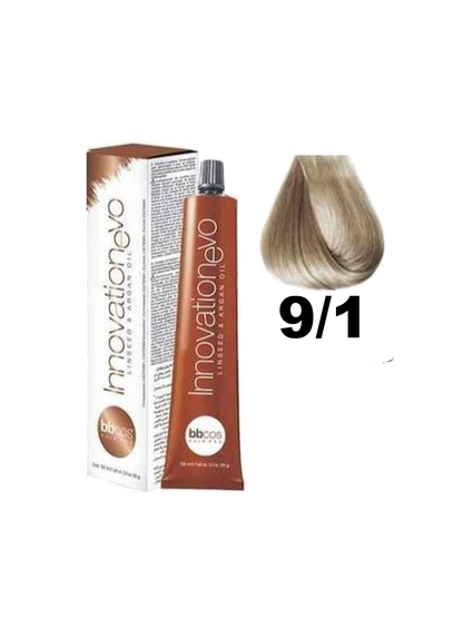 Tinte Innovation BBcos de BBCOS en caja con diferentes tonos de color para cabello.